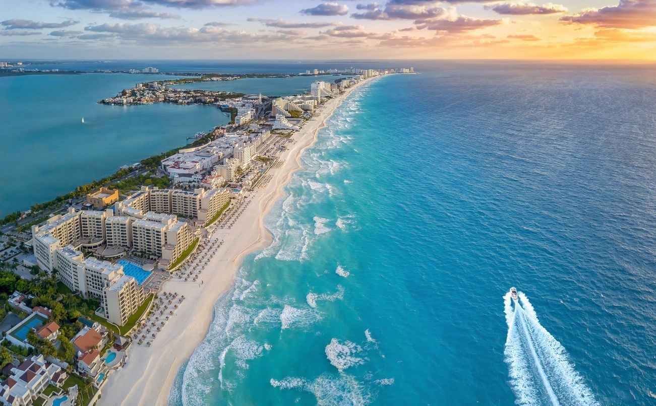 A beach at an all-inclusive resort